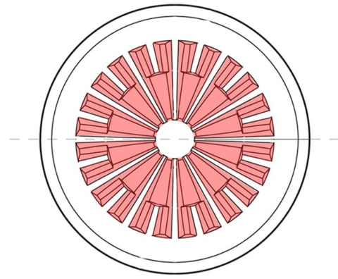 widoczne wyżłobienia ułatwiające rpzepływ wody w dripperze Timemore Crystal Eye