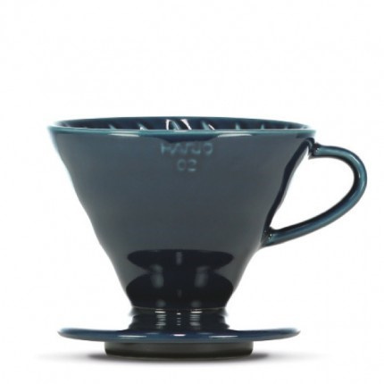 Hario - ceramiczny dripper V60-02 - Indygo+ 40 szt. filtrów
