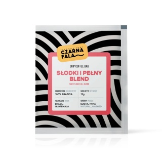 Czarna Fala - Kawa Słodki i Pełny Blend, (drip bag 12g) - 1 szt.