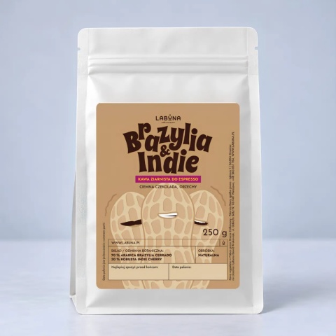 LABUNA Brazylia i Indie Espresso - kawa ziarnista do espresso, 250 g